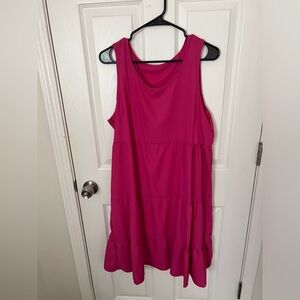 Sleeve less over sized ruffled dress XL